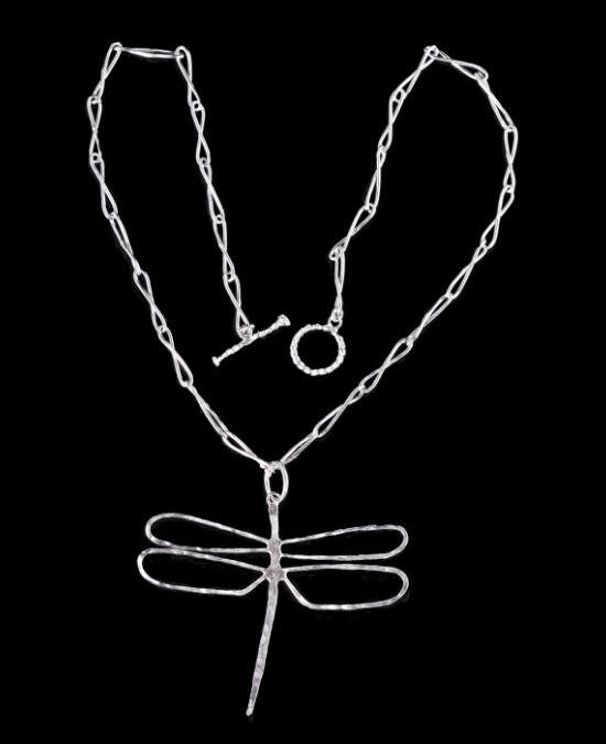 Dragonfly silver necklace chain